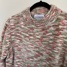 Load image into Gallery viewer, Vintage Green Pink White Marled Sweater