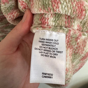 Vintage Green Pink White Marled Sweater