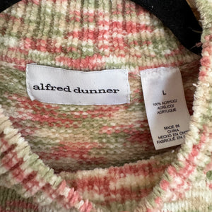 Vintage Green Pink White Marled Sweater