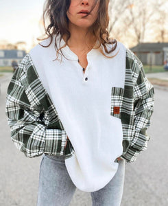 Custom Tee/Flannel Tee/Waffle Knit Henley