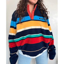 Load image into Gallery viewer, Fleece Quarter Zip Multi Colorblock Pullover
