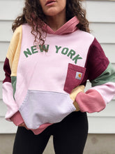 Load image into Gallery viewer, Reworked Carhartt x New York Patchwork Hoodie
